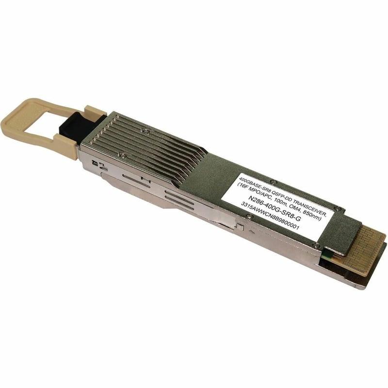 Eaton Tripp Lite Series QSFP-DD Transceiver - 400GBase-SR8, MPO/APC MMF, 400 Gbps, 850 nm, 100 m (328 ft.) - Thumbnail 1
