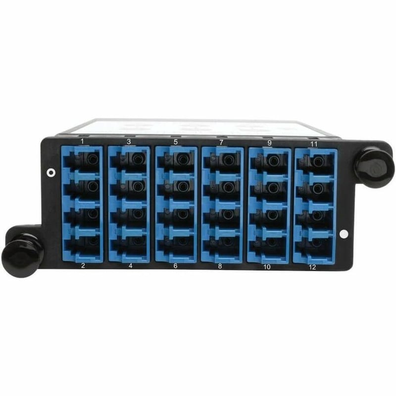 Eaton Tripp Lite Series 40/100Gb Singlemode Fiber, 40Gb to 4 x 10Gb, 100Gb to 4 x 25Gb, Breakout Cassette, (x3) 8-Fiber MTP/MPO (APC) to (x12) LC (UPC) Duplex 9/125, N482 Chassis - Thumbnail 3