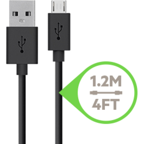 Belkin 12W USB-A Wall Charger + USB-A to Micro-USB Cable - 4ft Cable - Thumbnail 4