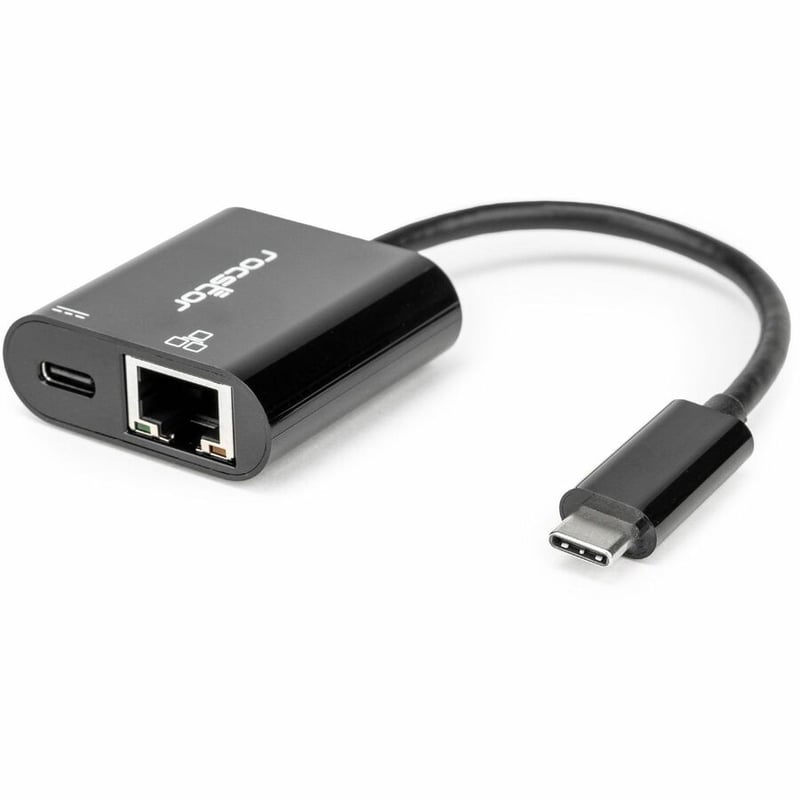 Rocstor Premium USB-C to Gigabit Ethernet with USB-C 100W Power Delivery PD 3.0 Adapter - Thumbnail 4