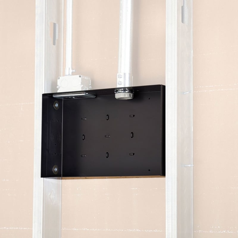 Chief Proximity In-Wall Storage Box - With 2 Receptacle Filter & Surge - Black - Thumbnail 3