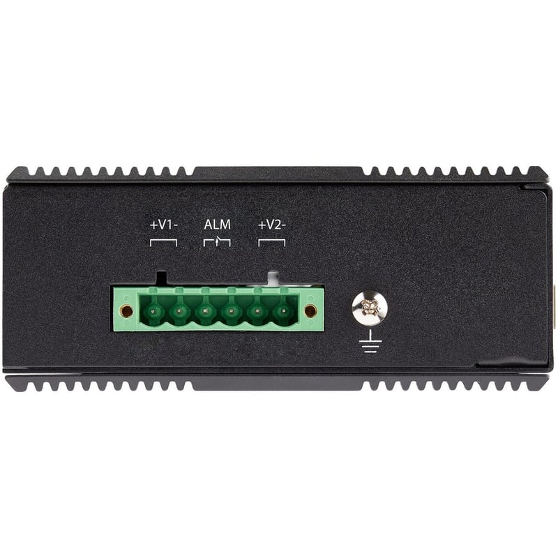 StarTech.com Industrial 6 Port Gigabit Ethernet Switch w/4 PoE RJ45 +2 SFP Slots 30W 802.3at PoE+ 12-48VDC 10/100/1000 Mbps -40C to 75C - Thumbnail 4