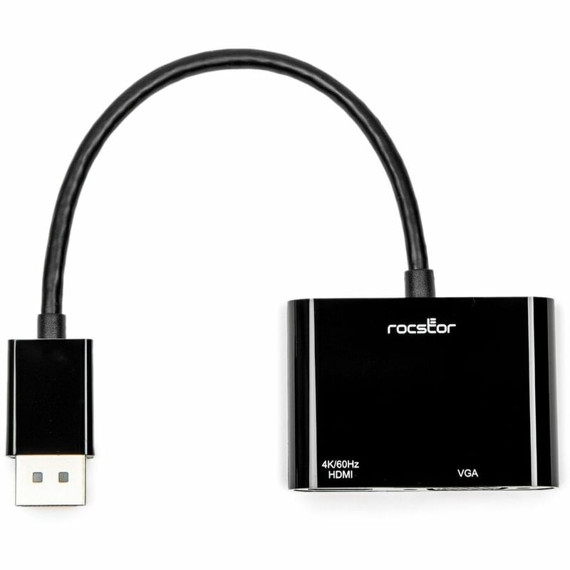 Rocstor DisplayPort To HDMI VGA Adapter - 4K 60Hz - Thumbnail 4