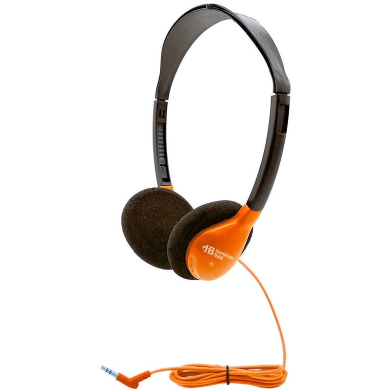 Hamilton Buhl Personal On-Ear Stereo Headphone, ORANGE - 200 Pack - Thumbnail 1