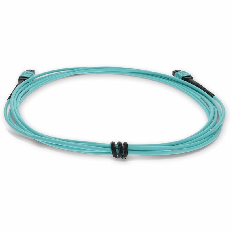 AddOn 3m MPO/UPC (Male) to MPO/UPC (Male) Aqua OM3 OFNR (Riser-Rated) 12-Strand Fiber Patch Cable - Thumbnail 4