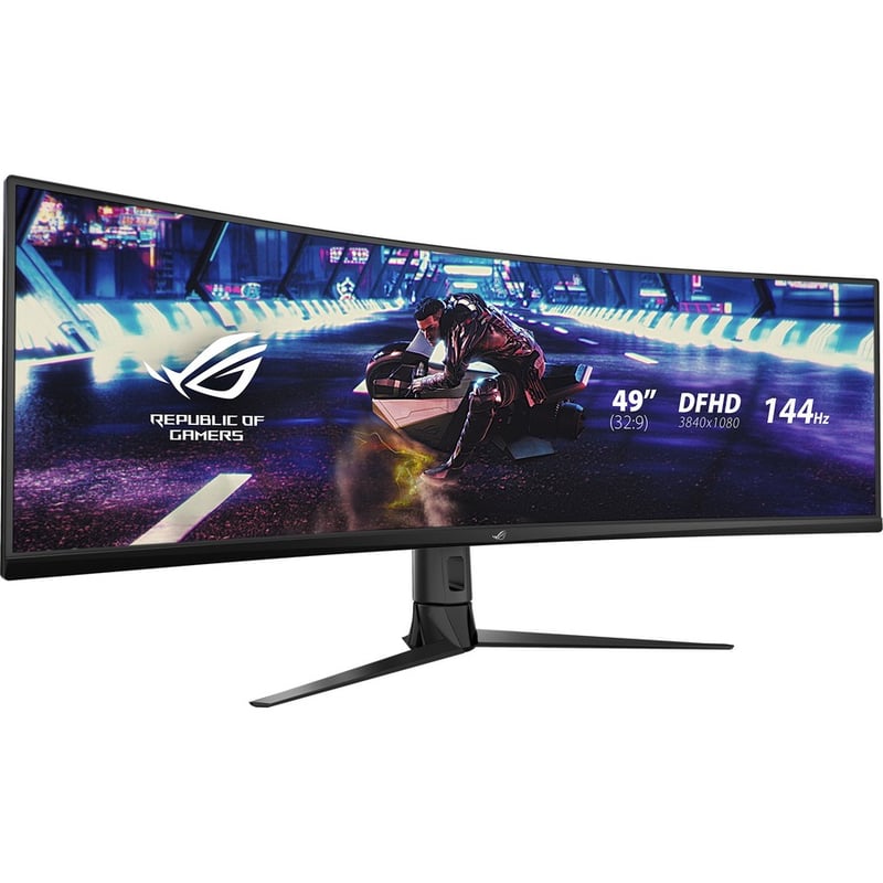Asus ROG Strix XG49VQ 49" Class Double Full HD (DFHD) Curved Screen Gaming LCD Monitor - 32:9 - Black - Thumbnail 3