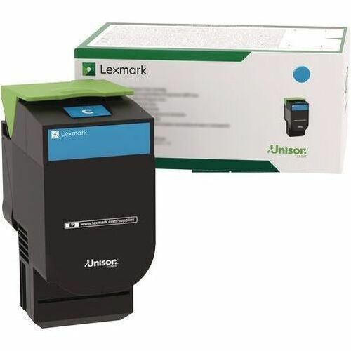 Lexmark Original Laser Toner Cartridge - Cyan - 1 Each - Thumbnail 1