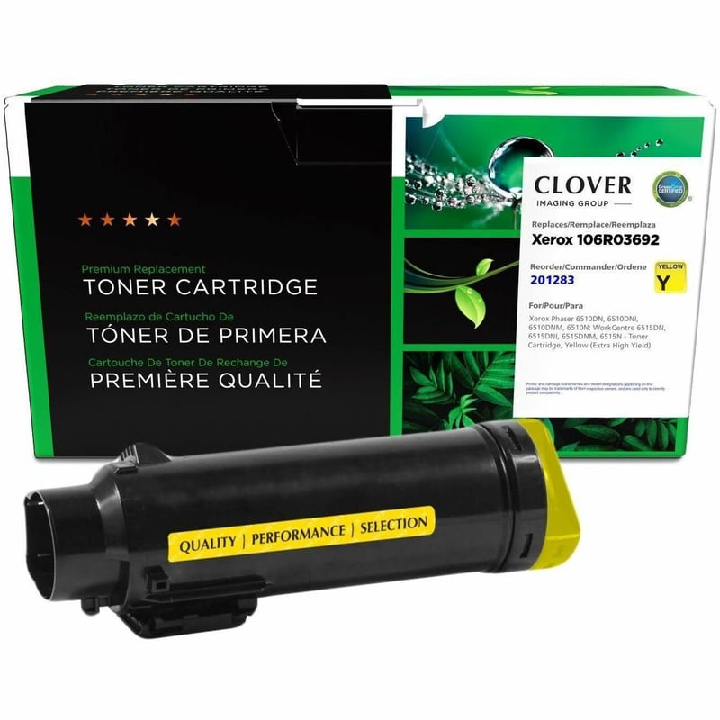 Clover Imaging Remanufactured Extra High Yield Yellow Toner Cartridge for Xerox 106R03692 - Thumbnail 1