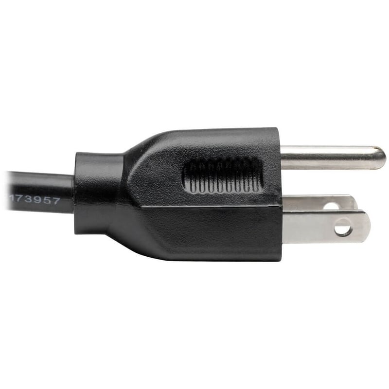 Eaton Tripp Lite Series Desktop Computer AC Power Cable, NEMA 5-15P to C13 - 10A, 125V, 18 AWG, 3 ft. (0.91 m), Black - Thumbnail 2