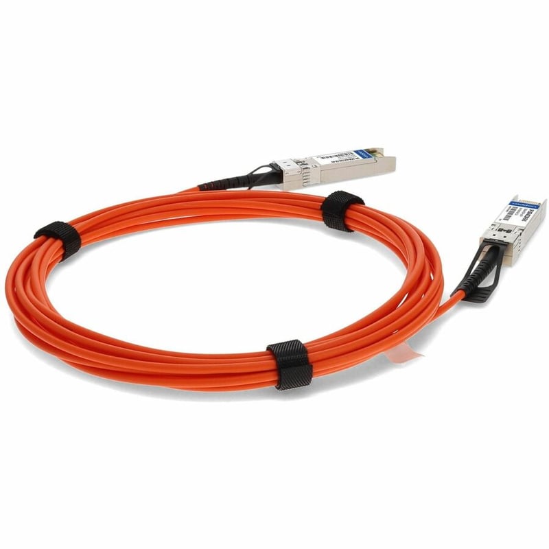 AddOn MSA and TAA Compliant 10GBase-AOC SFP+ to SFP+ Orange Active Optical Cable (850nm, MMF, 12m) - Thumbnail 5