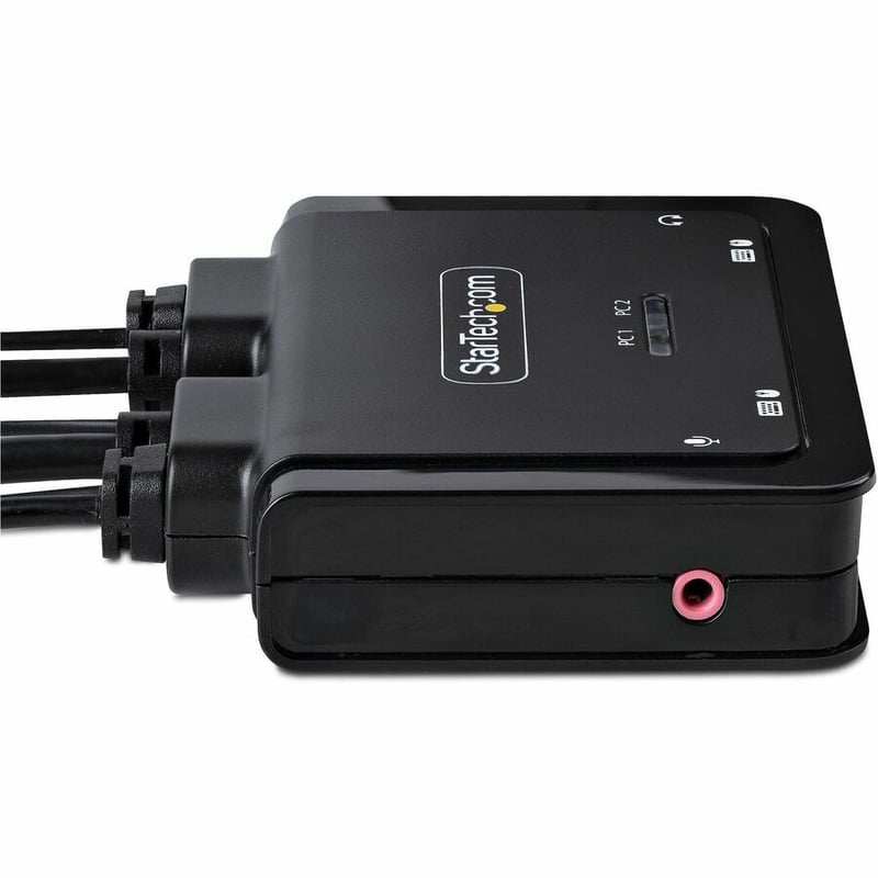StarTech.com 2-Port USB-C Cable KVM Switch, 4K 60Hz DisplayPort Output, Compact KVM with 4ft/1.2m Integrated Host Cables, Bus Powered - Thumbnail 3