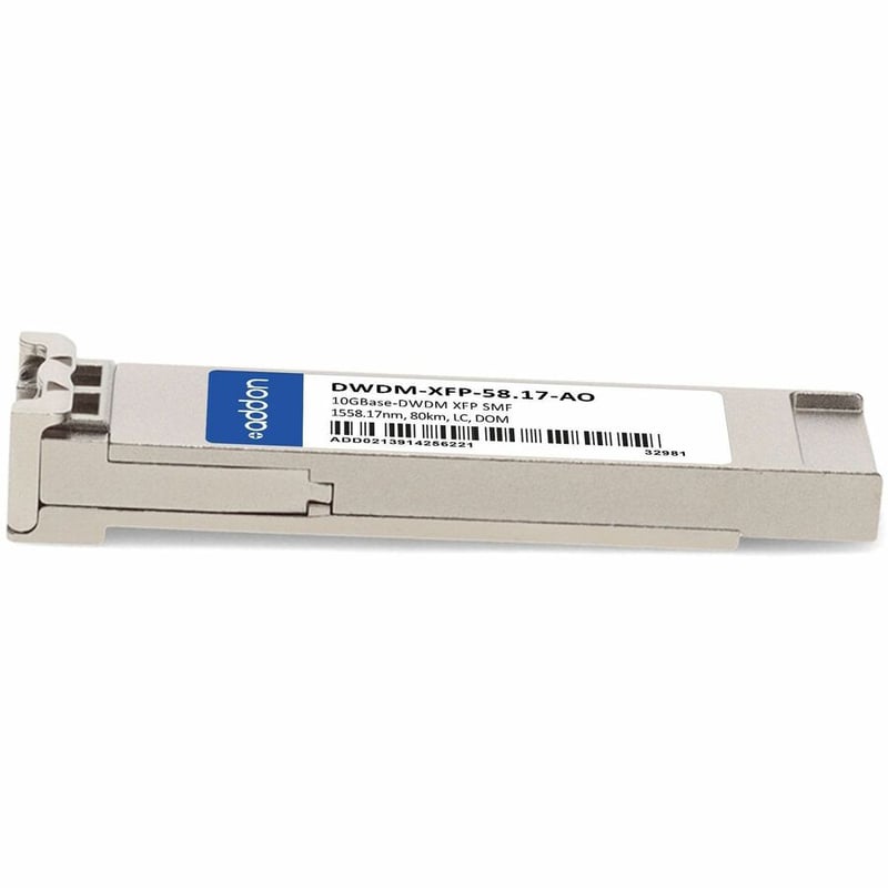 AddOn Cisco® DWDM-XFP-58.17 Compatible TAA 10GBase-DWDM XFP Transceiver 100GHz (SMF, 1558.17nm, 80km, LC, DOM) - Thumbnail 2