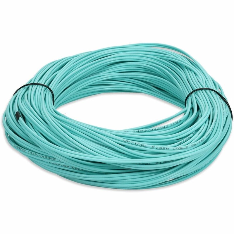 AddOn 50m ST to SC Aqua OM4 Duplex OFNR (Riser-Rated) Fiber Patch Cable - Thumbnail 4