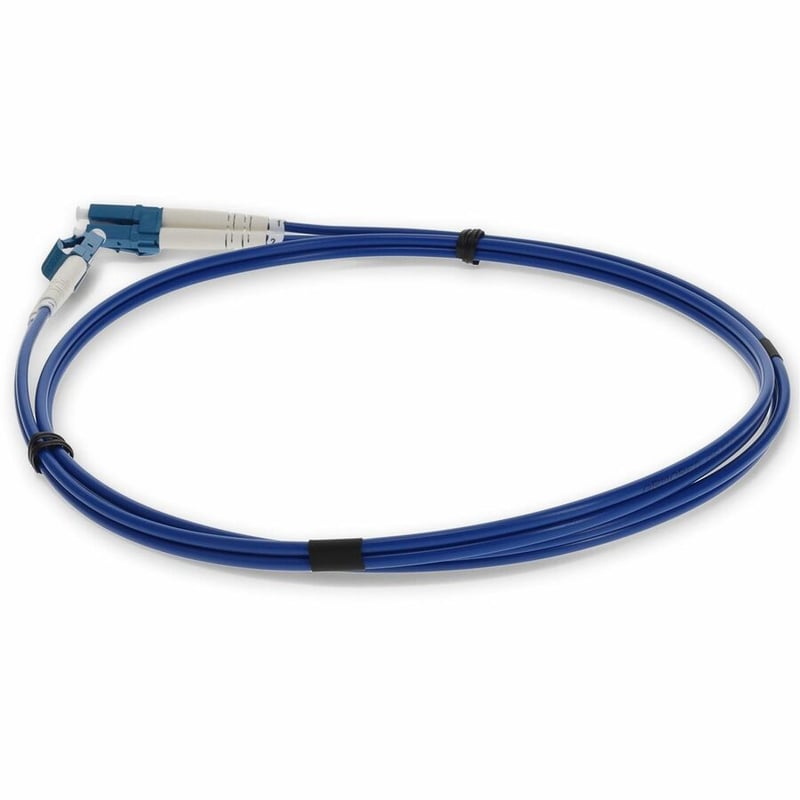 AddOn 3m LC (Male) to LC (Male) Blue OS2 Duplex Fiber OFNR (Riser-Rated) Armored Patch Cable - Thumbnail 3