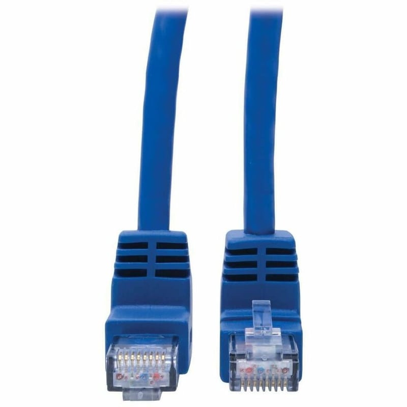 Tripp Lite by Eaton Up/Down-Angle Cat6 Gigabit Molded UTP Ethernet Cable (RJ45 Up-Angle M to RJ45 Down-Angle M) Blue 3 ft. (0.91 m) - Thumbnail 3