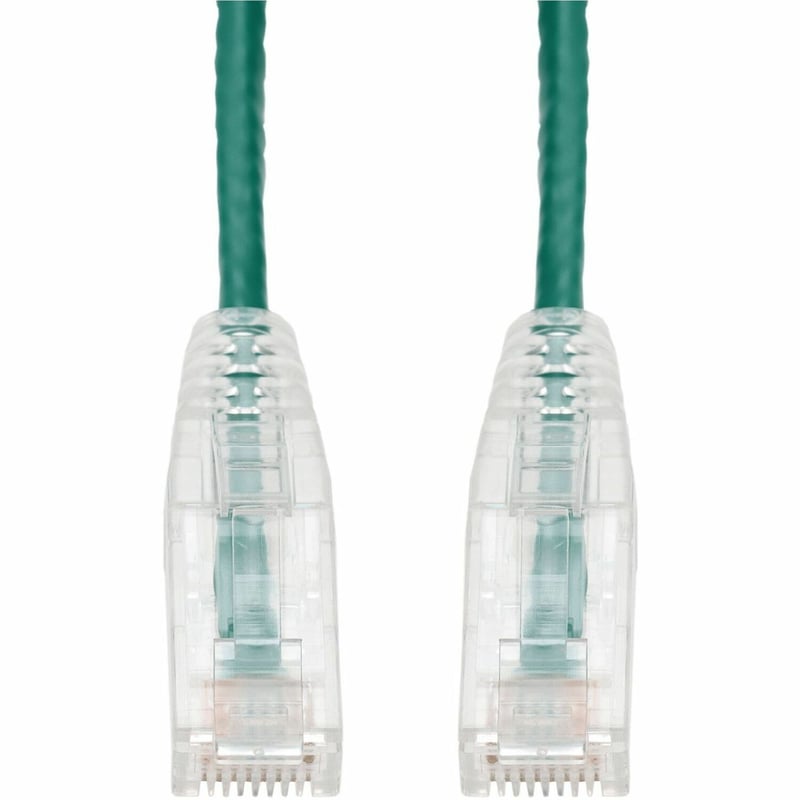 AddOn 15ft Green CAT 6 Slim PVC Ethernet Cable Snagless Clear-Claw RJ-45 M/M - Thumbnail 1