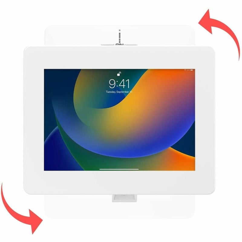 CTA Digital Wall Mount for Bar Code Scanner, iPad Air, iPad Pro, iPad Pro 11, Tablet - White - Landscape/Portrait - Thumbnail 2