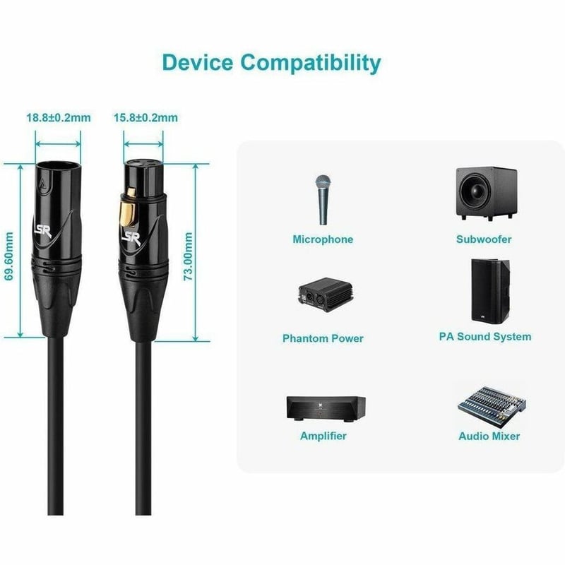 STAGE RIGHT BY MONOPRICE STARQUAD XLR MICROPHONE CABLE_ OPTIMIZED FOR ANALOG AUD - Thumbnail 5
