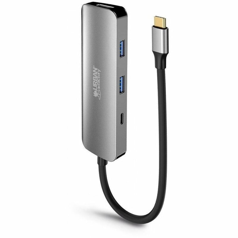 URBAN FACTORY 4-IN-1 USB-C HUB WITH 2 USB-A / 1 HDMI 4K AND 1 USB-C 100W PD PASS - Thumbnail 5