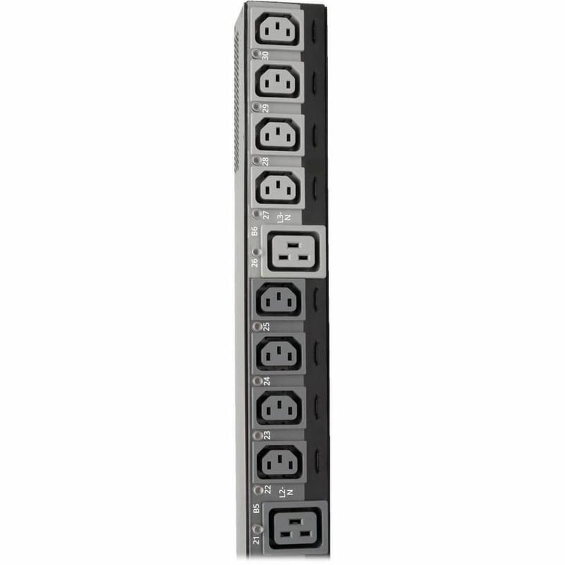 Tripp Lite by Eaton PDU 23kW 220-240V 3PH Switched PDU - LX Interface Gigabit 30 Outlets IEC 309 32A Red 380-415V Input LCD 1.8 m Cord 0U 1.8 m Height TAA - Thumbnail 4