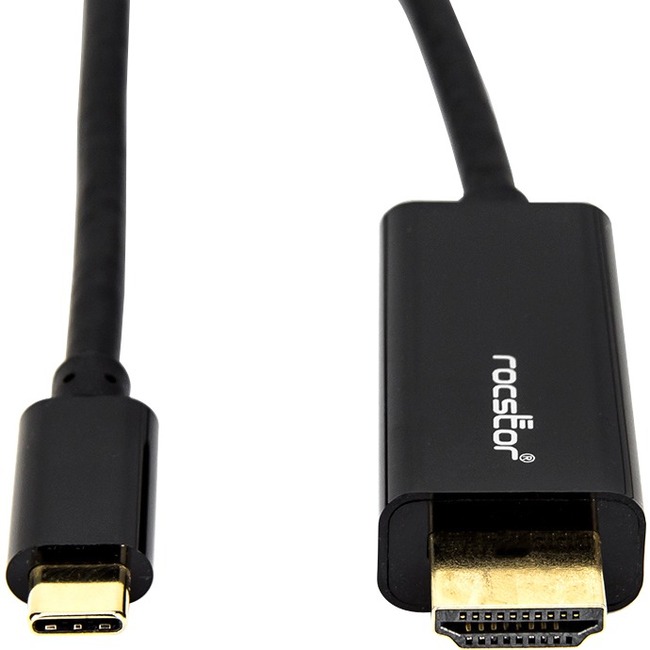 Rocstor premium 6ft USB-C to HDMI Cable M/M - USB Type-C to HDMI Male to Male 6 ft (2m) - USB Type C supports up to 4K 30Hz - USB-C to HDMI cable for Notebooks, Computers, Projector, Monitor, Workstation, Audio/Video Devices, Chro - Thumbnail 1