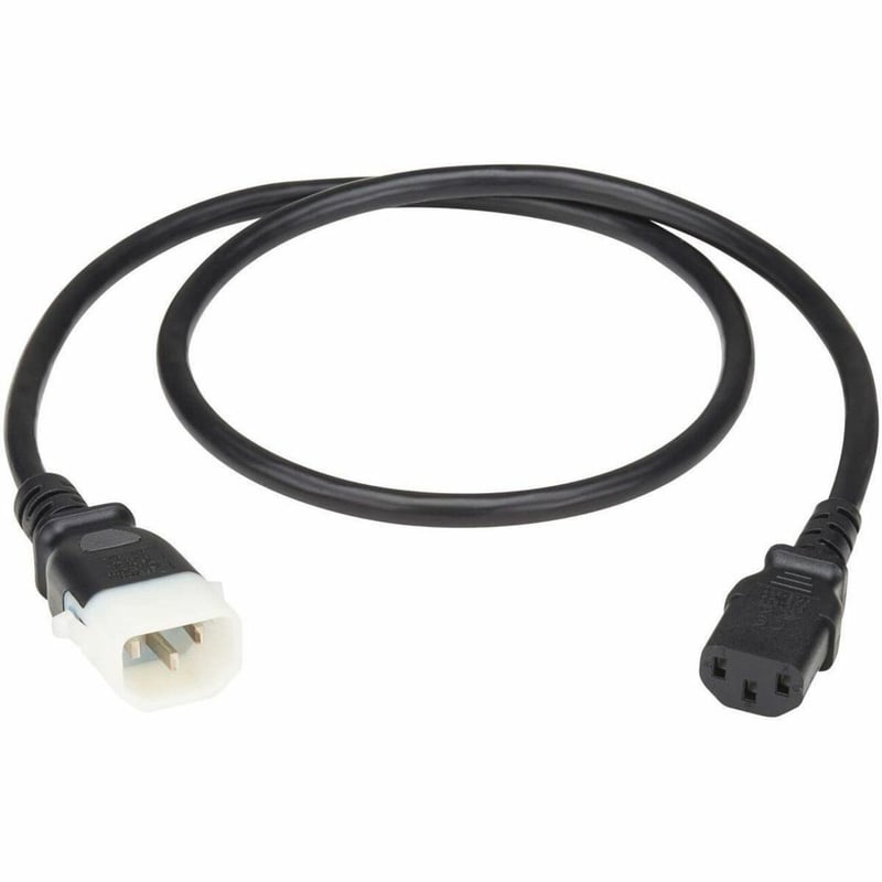 PDU POWER CORD C13 P-LOCK C14 N.A. EU RATED 10A 250V 2FT BLACK - Thumbnail 1