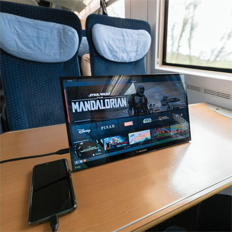 Verbatim Portable Touchscreen Monitor Full HD 1080p 15.6" Metal Housing