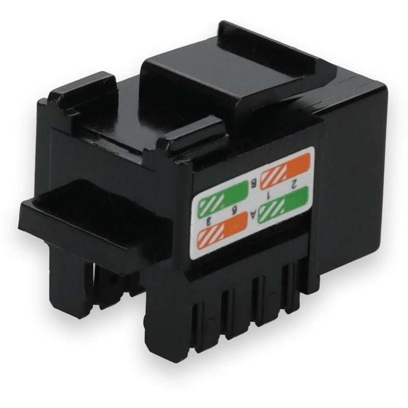 AddOn Non-Terminated to RJ-45 (Female) Black Cat6A UTP Copper Connector 90 Degree - Thumbnail 5