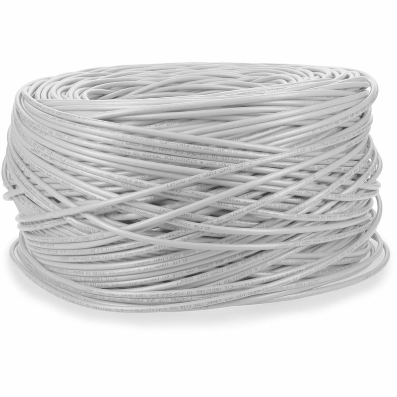 AddOn 1000ft Non-Terminated White CAT 6 Plenum-Rated Bulk Cable - Thumbnail 1