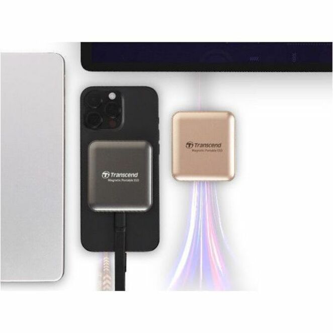 2TB EXTERNAL SSD ESD420G USB 20GBPS TYPE C MAGSAFE GOLD 2TB - Thumbnail 4