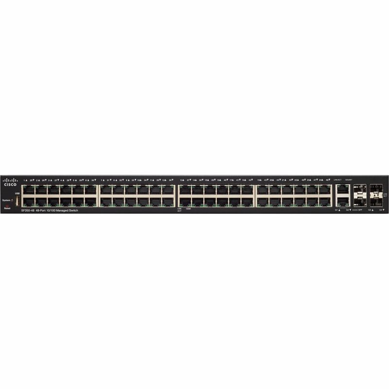 Cisco SF350-48 48-Port 10 100 Managed Switch - Thumbnail 2