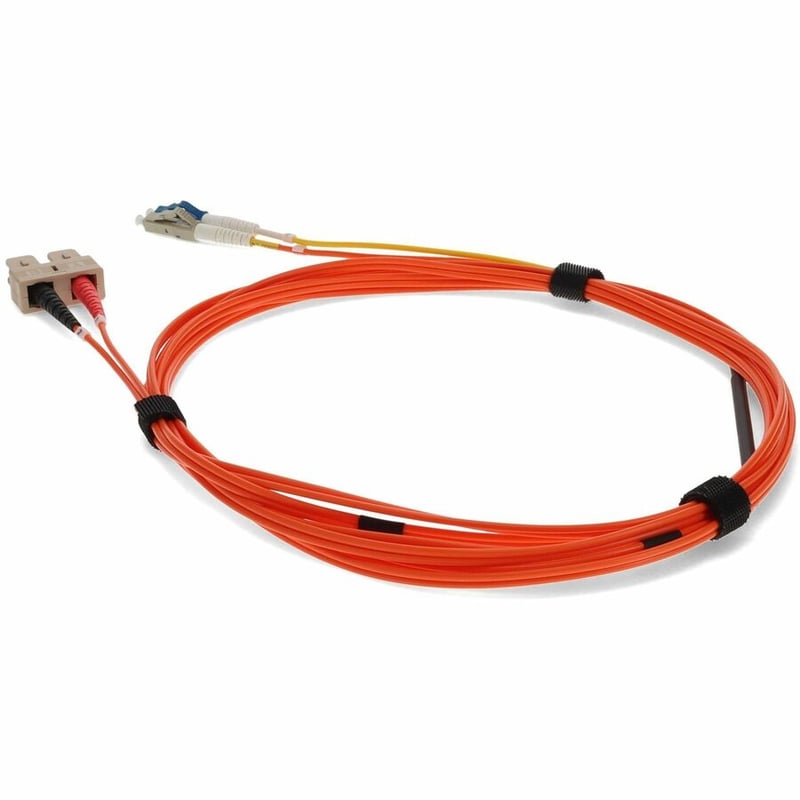 AddOn 5m LC (Male) to SC (Male) Orange OM2 & OS1 Duplex Fiber Mode Conditioning Cable - Thumbnail 3