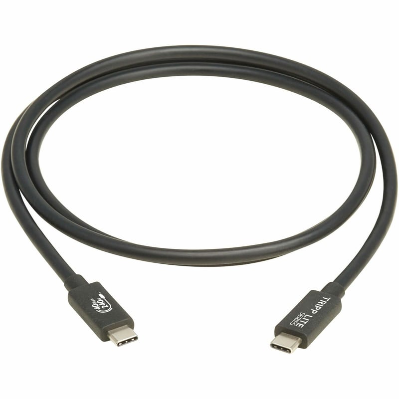 USB4 40GBPS CABLE M/M - USB-C 8K60HZ 240W PD CHARGING BLACK 1.2M - Thumbnail 1