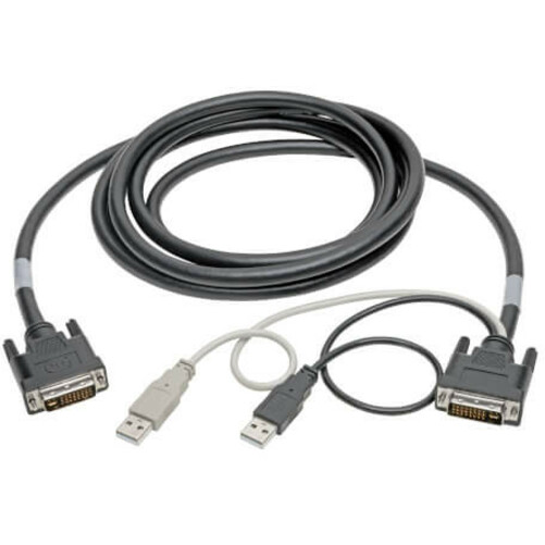 Tripp Lite by Eaton DVI to USB-A Dual KVM Cable Kit - (2x Male/2x Male) 1920 x 1200 (1080p) @ 60 Hz 10 ft. (3.05 m) - Thumbnail 2