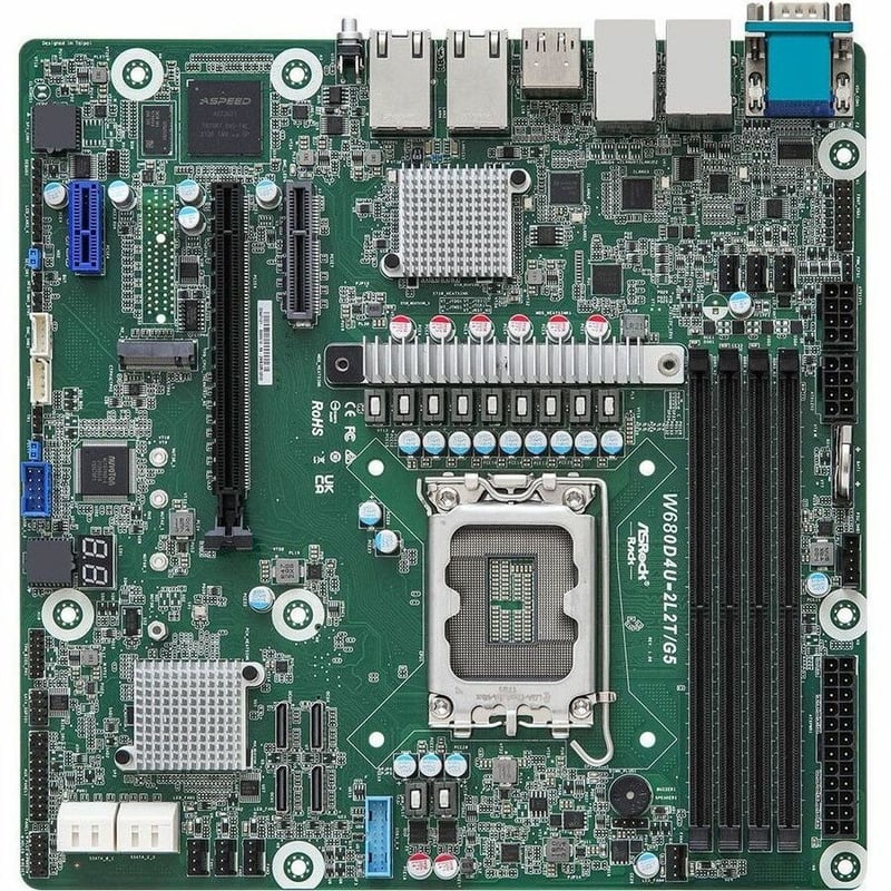 ASROCK RACK W680D4U-2L2T/G5 MICRO-ATX SERVER MOTHERBOARD SINGLE SOCKET 12TH & 13 - Thumbnail 4