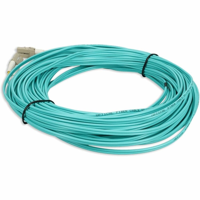 AddOn 43m LC to LC Aqua OM4 Duplex OFNP (Plenum-Rated) Fiber Patch Cable - Thumbnail 3
