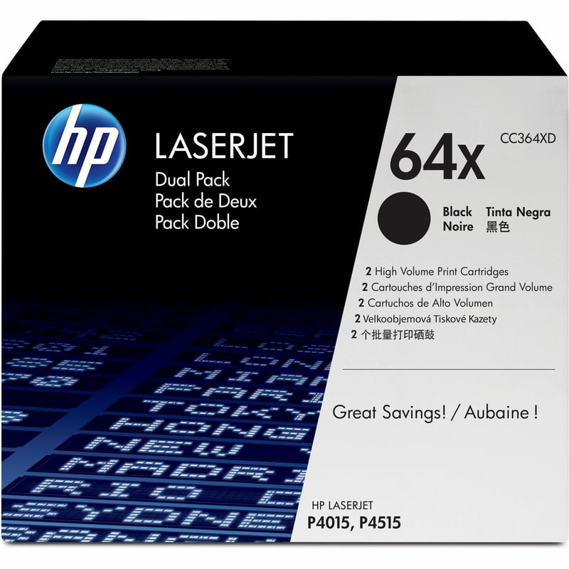 HP 64X (CC364XD) Original Toner Cartridge - Dual Pack - Thumbnail 1
