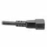 POWER CORD C14 C21 HEAVY-DUTY 15A 250V 14 AWG 2 FT. 0.6 M BLACK - Thumbnail 3