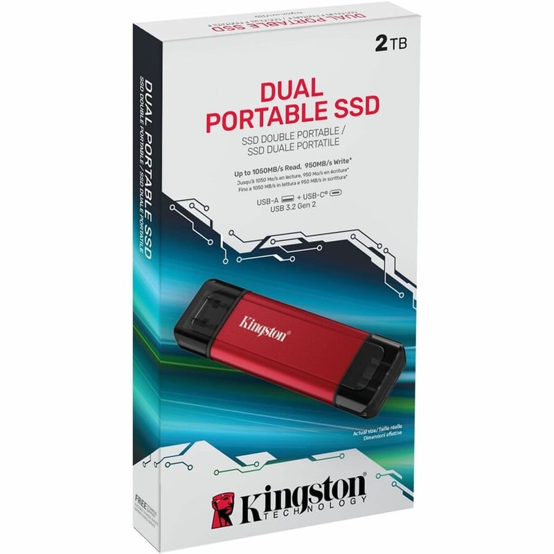 2TB DUAL USB-A/C PORT SSD UP TO1050MB/S USB3.2 GEN2 - Thumbnail 2