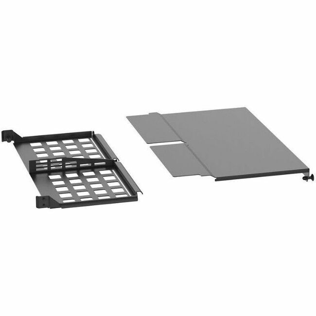 Panduit HD Flex Enclosure Slack Plate w/Rear 1RU, Black - Thumbnail 1