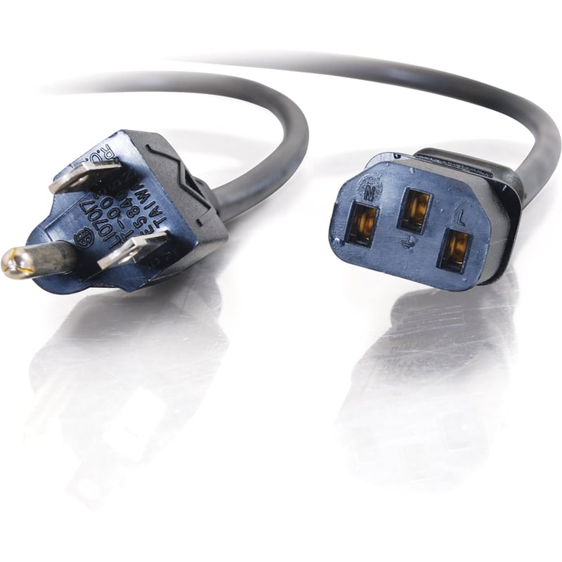 C2G 25ft Universal Power Cord - 18 AWG - NEMA 5-15P to IEC320C13 - Thumbnail 3