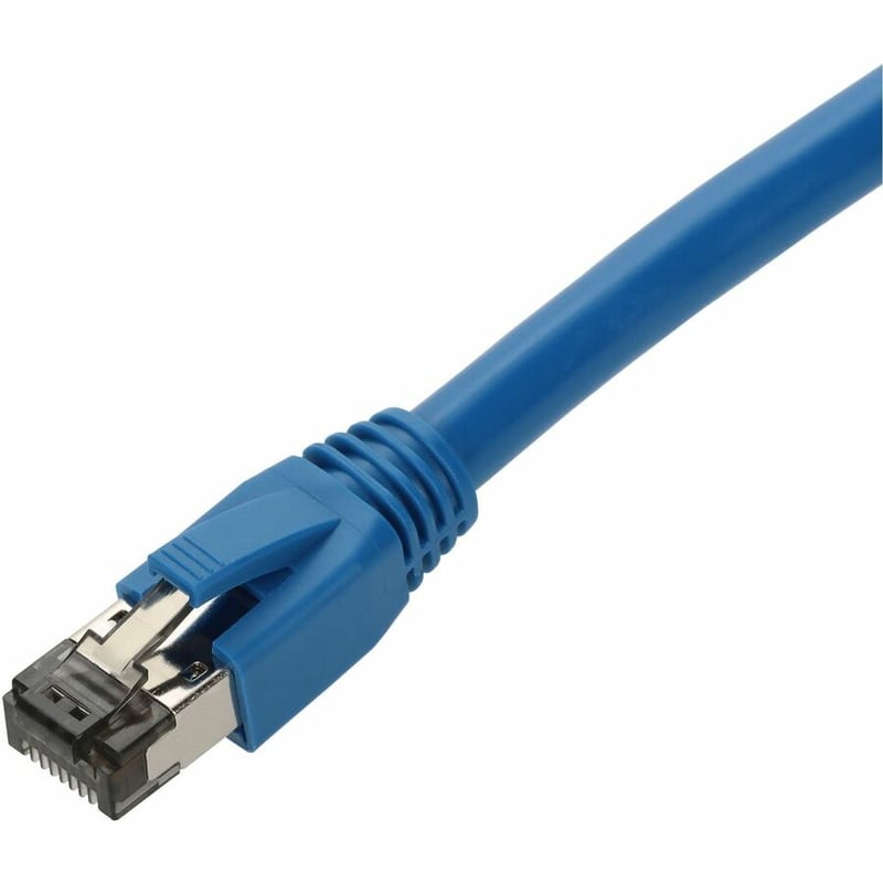 AddOn 5-Pack 10ft Blue CAT 8 Shielded (S/FTP) PVC Ethernet Cable Snagless Easy Boot RJ-45 M/M Bulk Bag Packaged, No Twist Ties - Thumbnail 2