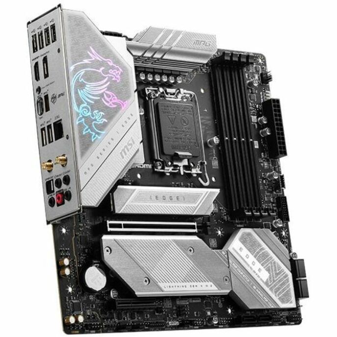 MSI MPG MPG B760M EDGE TI WIFI Gaming Desktop Motherboard - Intel B760 Chipset - Socket LGA-1700 - Micro ATX - Thumbnail 2