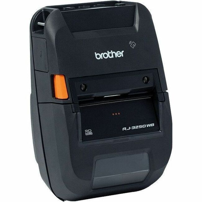 Brother RuggedJet RJ-3250WB-L Mobile Direct Thermal Printer - Monochrome - Portable - Label/Receipt Print - Ethernet - USB - Bluetooth - Wireless LAN - Black - Thumbnail 1