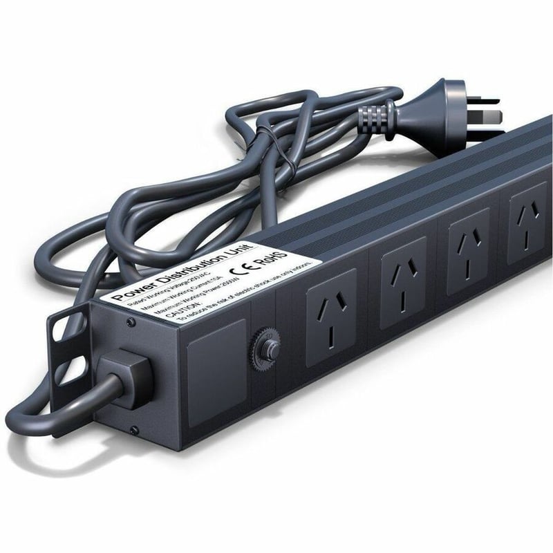 Rack Solutions Vertical PDU, 10 Way GPO 10A with Circuit Breaker, 10A SAA Input (2m Cord) - Thumbnail 3