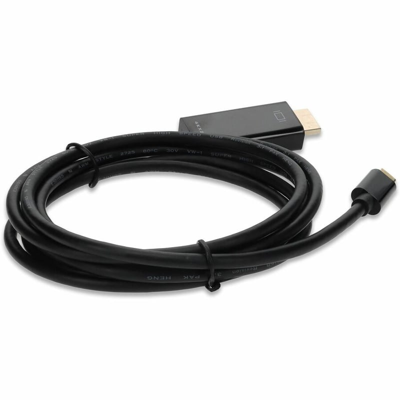 6ft (2m) USB-C 3.1 Male to HDMI Male Adapter Cable, Up to 4K 30Hz, Black - Thumbnail 5