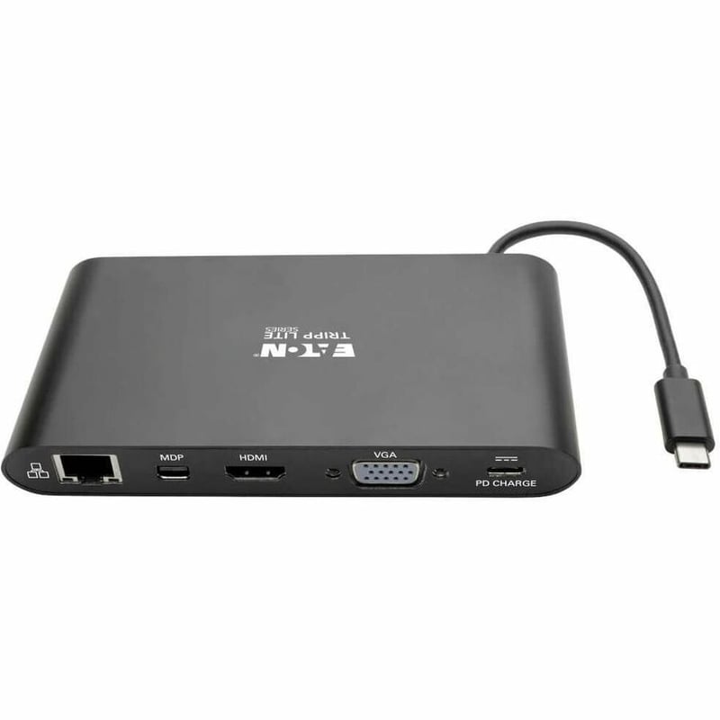 Tripp Lite by Eaton USB-C Dock Dual Display - 4K HDMI / mDP VGA USB 3.x (5Gbps) USB-A/C Hub GbE Memory Card 100W PD Charging - Thumbnail 3