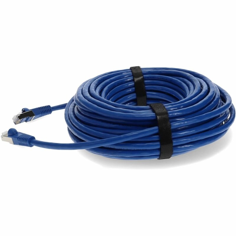 AddOn 30ft Blue CAT 7 Shielded (S/FTP) PVC Ethernet Cable Snagless Bubble Boot RJ-45 M/M - Thumbnail 2