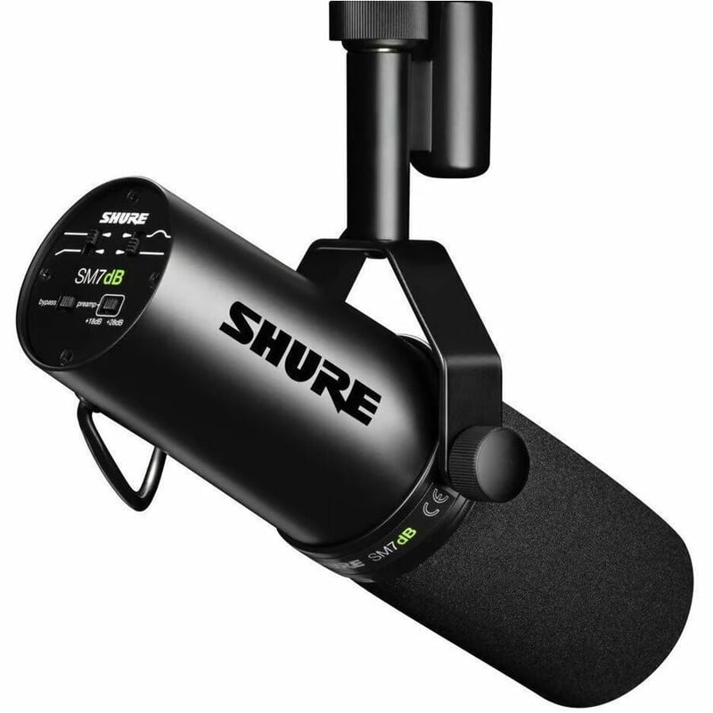 Shure SM7dB Rugged Dynamic Microphone for Studio, Music, Speech - Black - Thumbnail 3