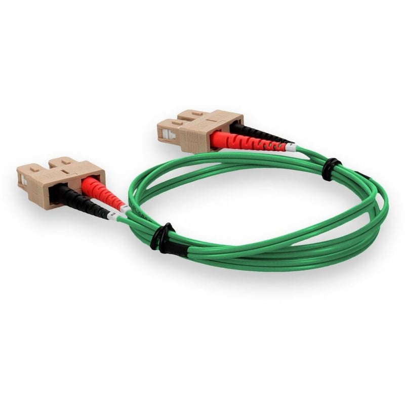 AddOn 2m SC to SC Green OM4 Duplex OFNP (Plenum-Rated) TAA Fiber Patch Cable - Thumbnail 3